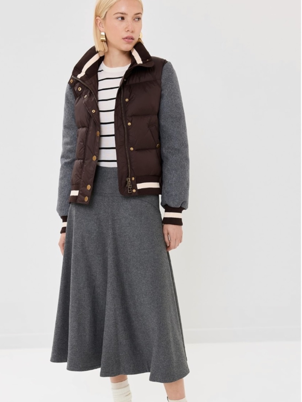 Veronica Beard Rasima A-line Midi Skirt in Grey Size 4 (C)